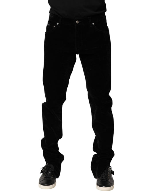 Black Cotton Men Dress Formal Trouser Pants