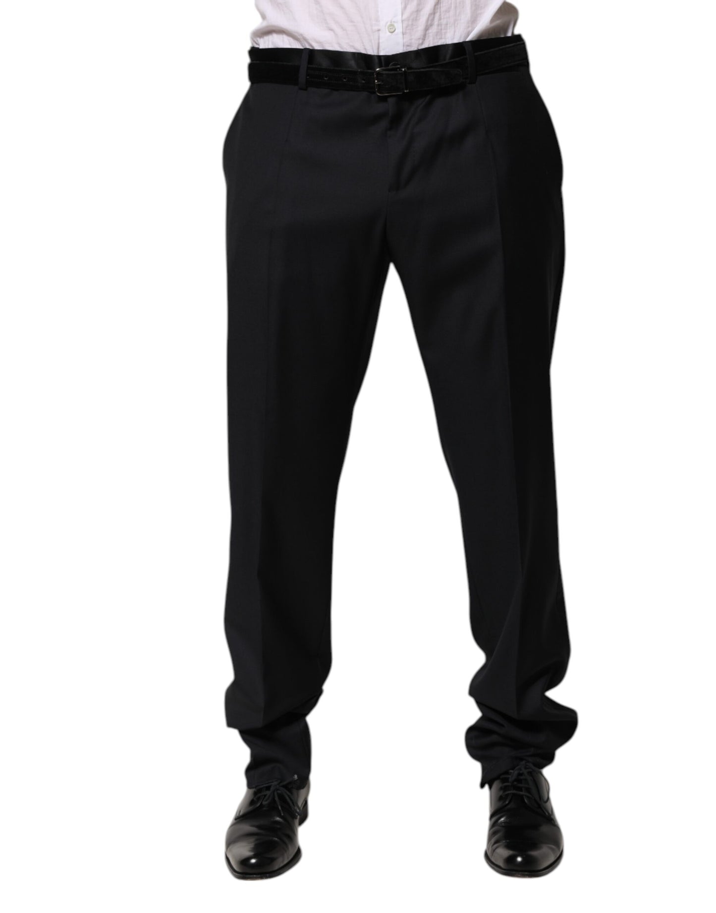 Black Wool Men Formal Dress Trouser Pants