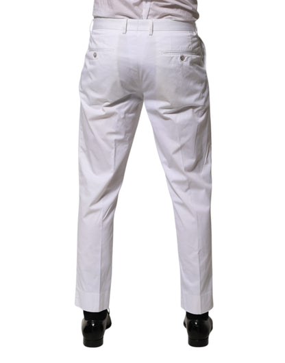 White Cotton Dress Slim Formal Trouser Pants