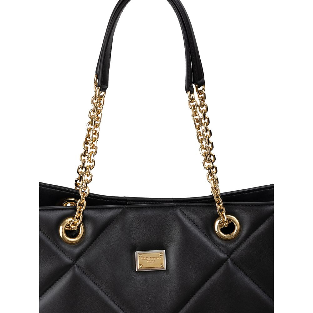 Black Leather Tote Bag