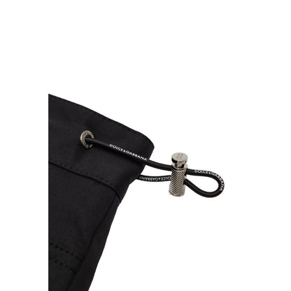 Black Cotton Cargo Pants