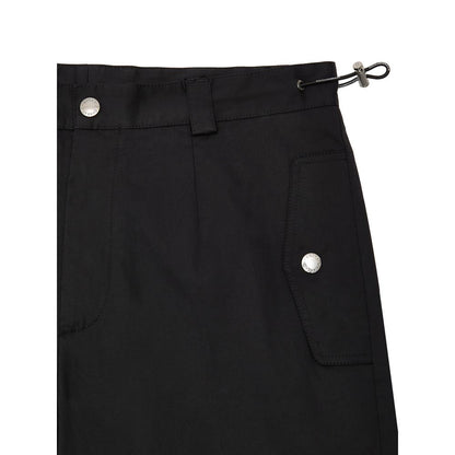 Black Cotton Cargo Pants