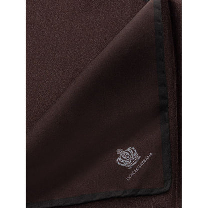 Brown Silk Pocket Square