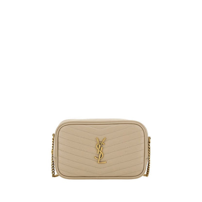 Beige Calf Leather Bos Taurus Shoulder Bag