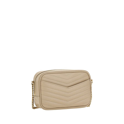 Beige Calf Leather Bos Taurus Shoulder Bag