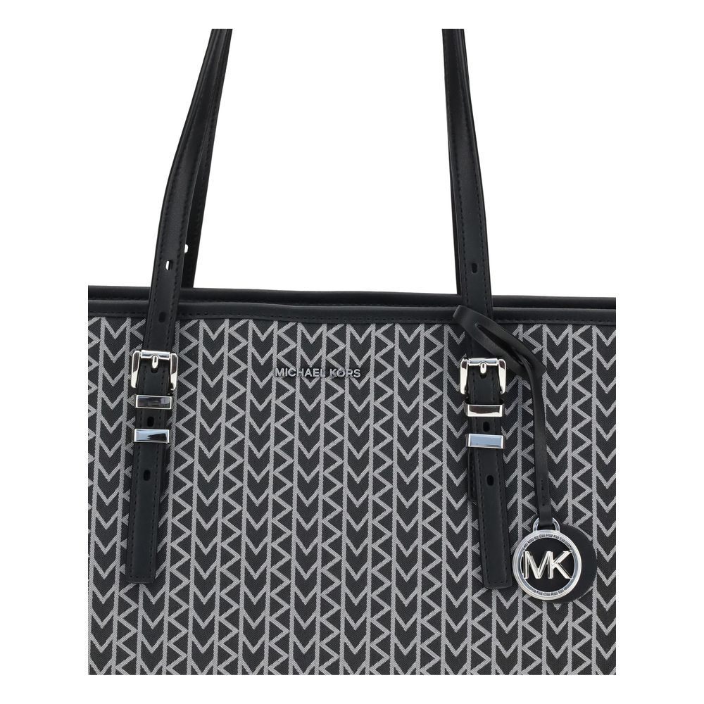Black Polyester Shoulder Bag