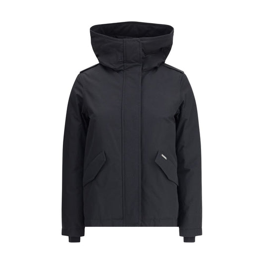 Black Cotton Shell Jacket
