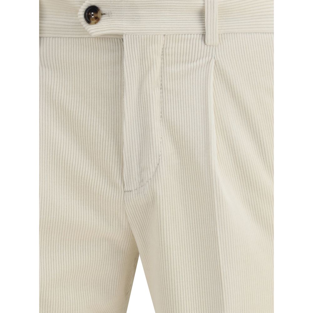 Cream Cotton Two-Piece Suit