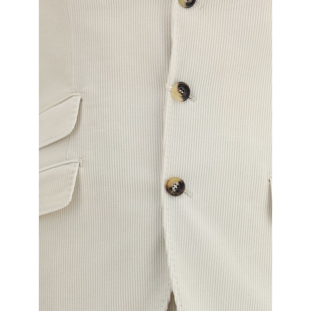 Cream Cotton Two-Piece Suit