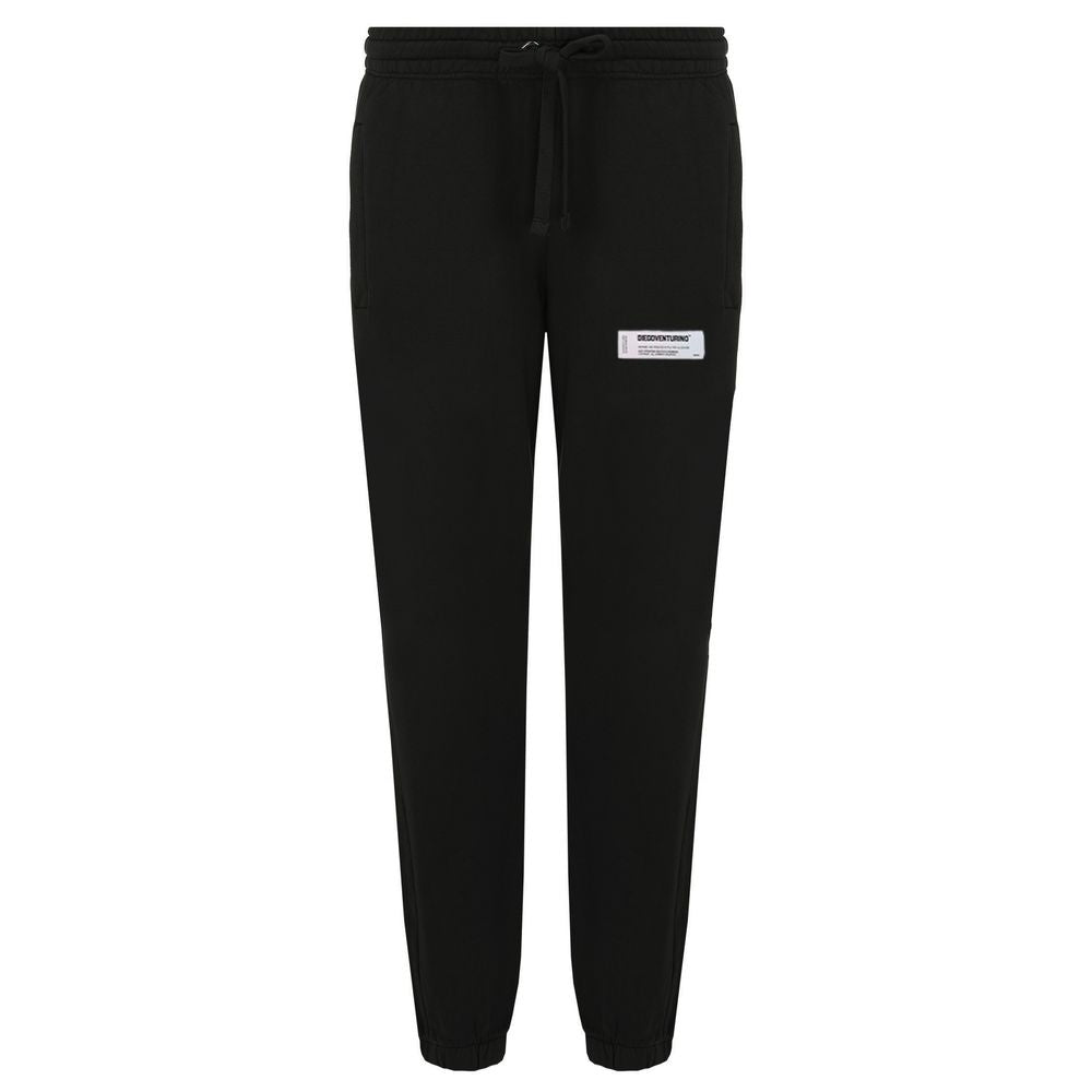 Black Cotton Men Sweatpant