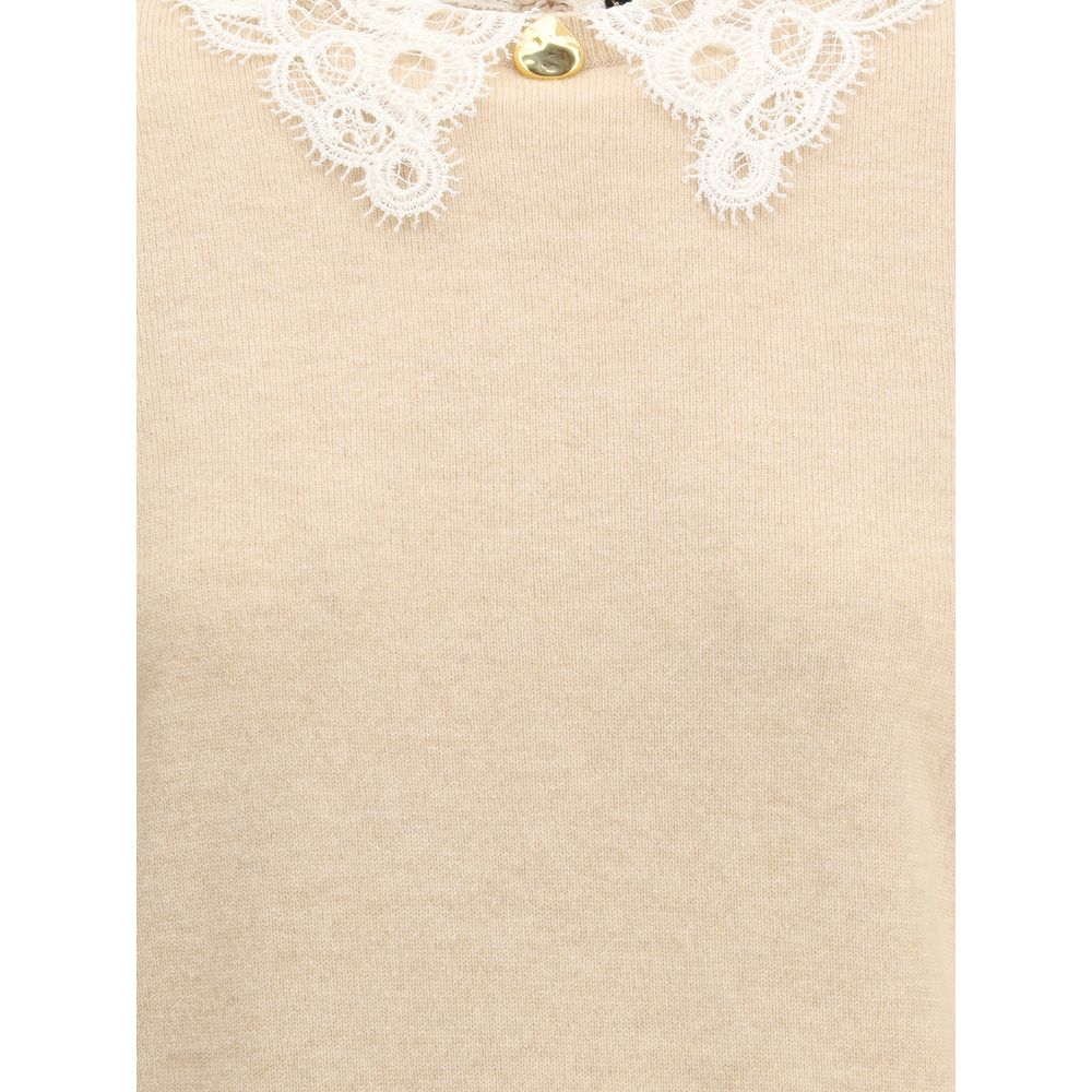 Beige Fleece Wool Sweatshirt