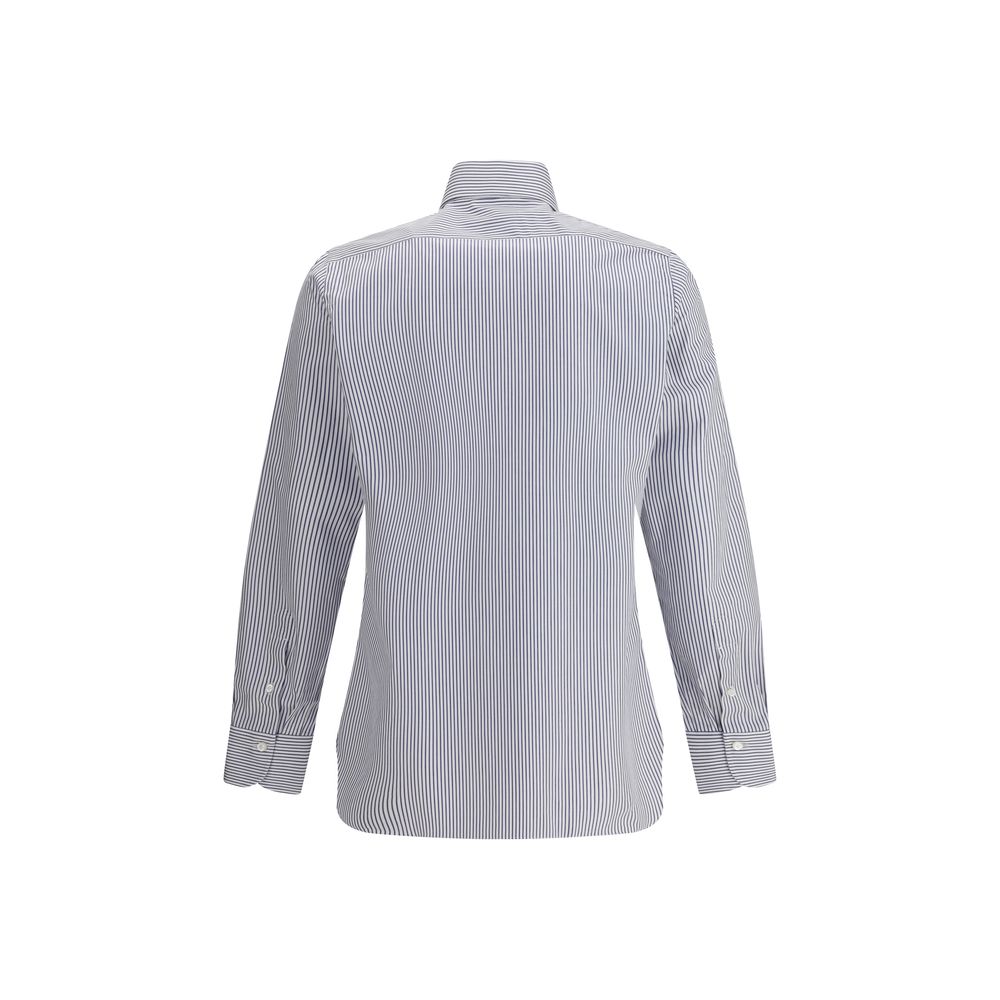 Blue Cotton Pattern Shirt