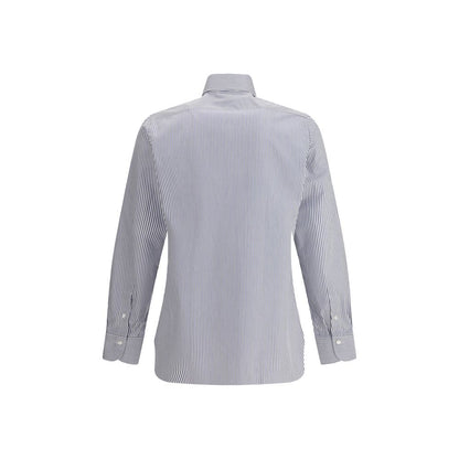 Blue Cotton Pattern Shirt