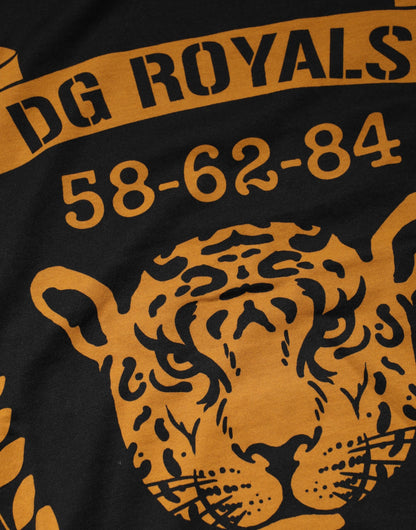 Black DG Royals Cotton Crew Neck T-shirt