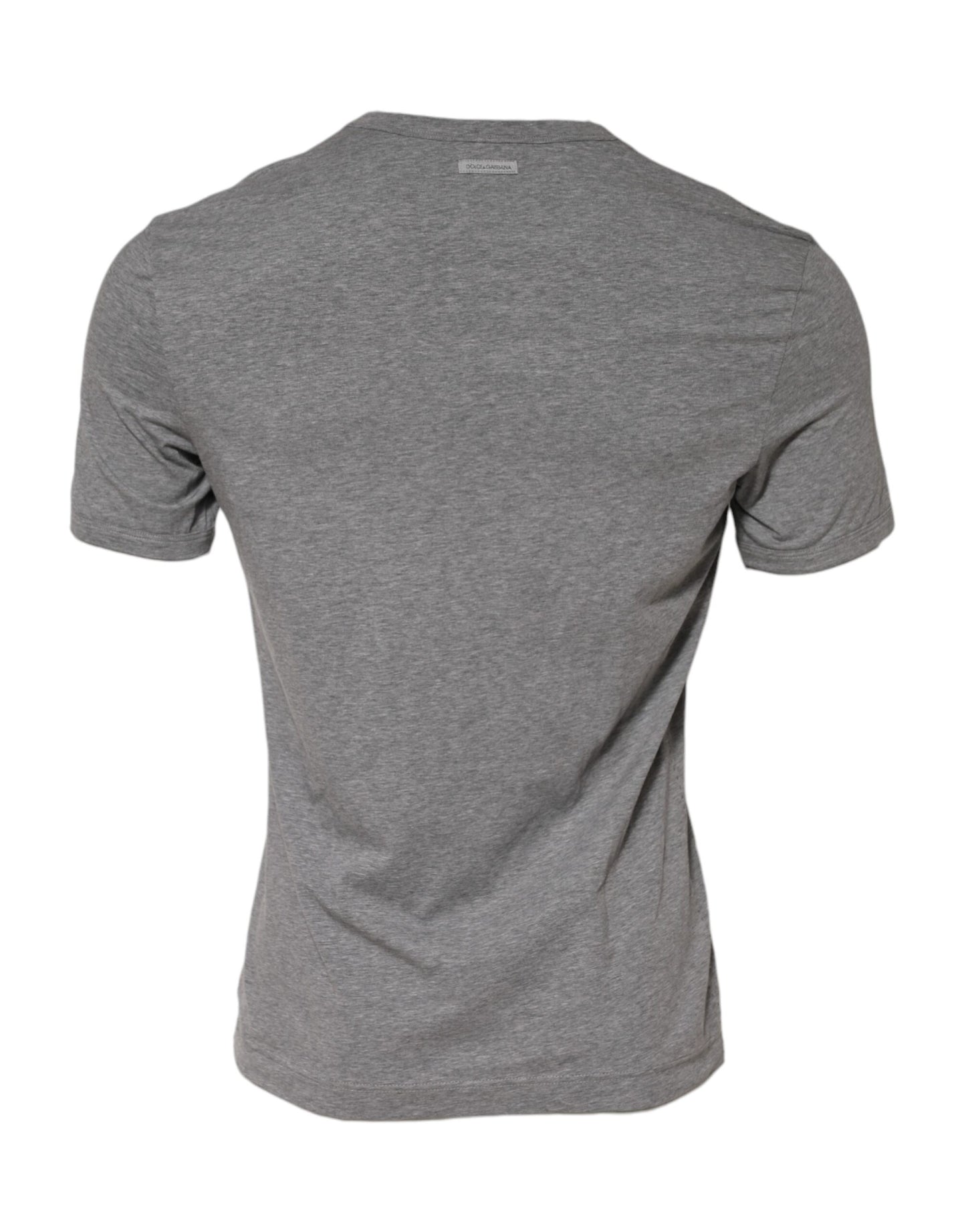 Gray Crew Neck Short Sleeves Underwear T-shirt