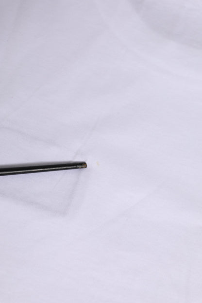 White Logo Crew Neck Short Sleeves T-shirt