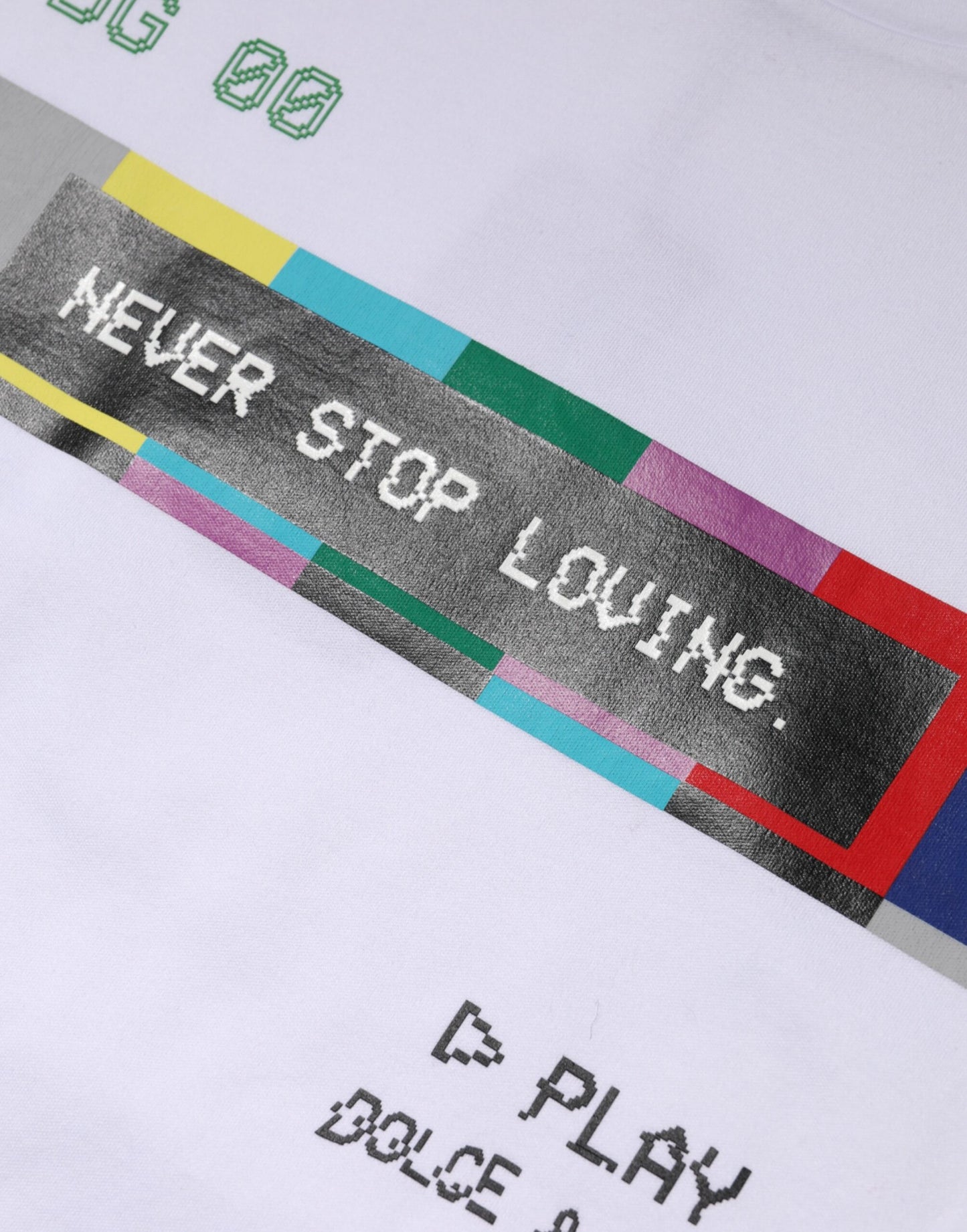 White Cotton Printed Short Sleeves T-shirt