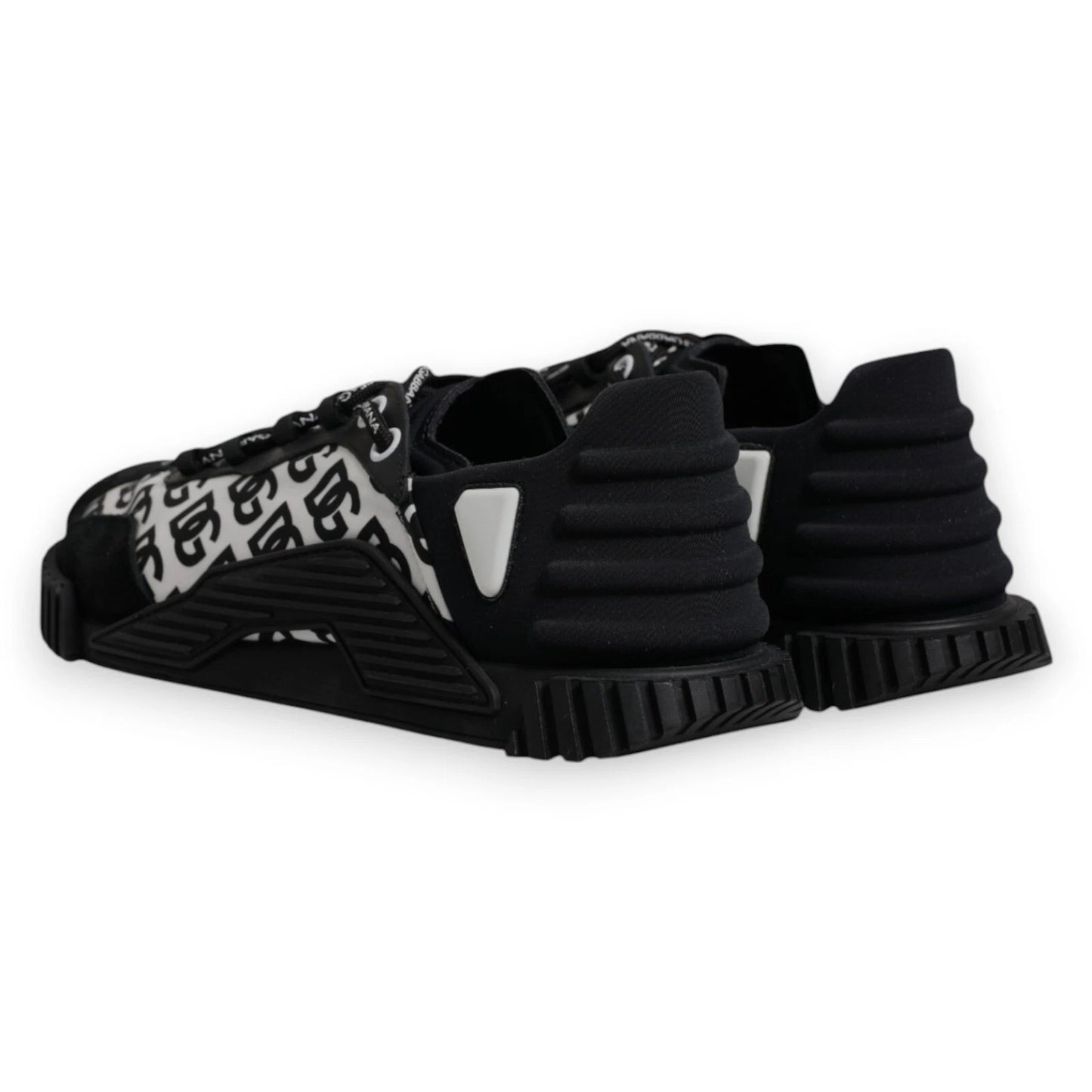 Black Logo Lace Up Low Top NS1 Sneakers