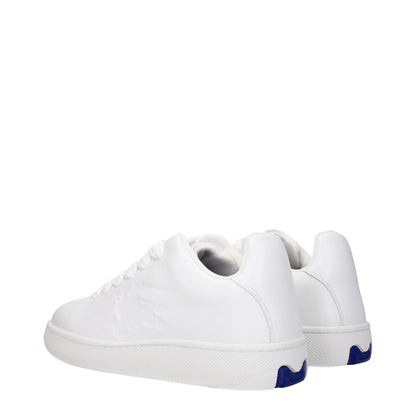 White Leather Low Top Sneakers