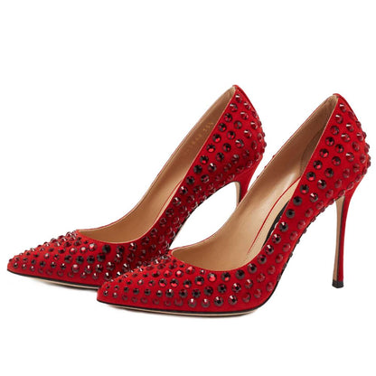 Red Calfskin Women Pump