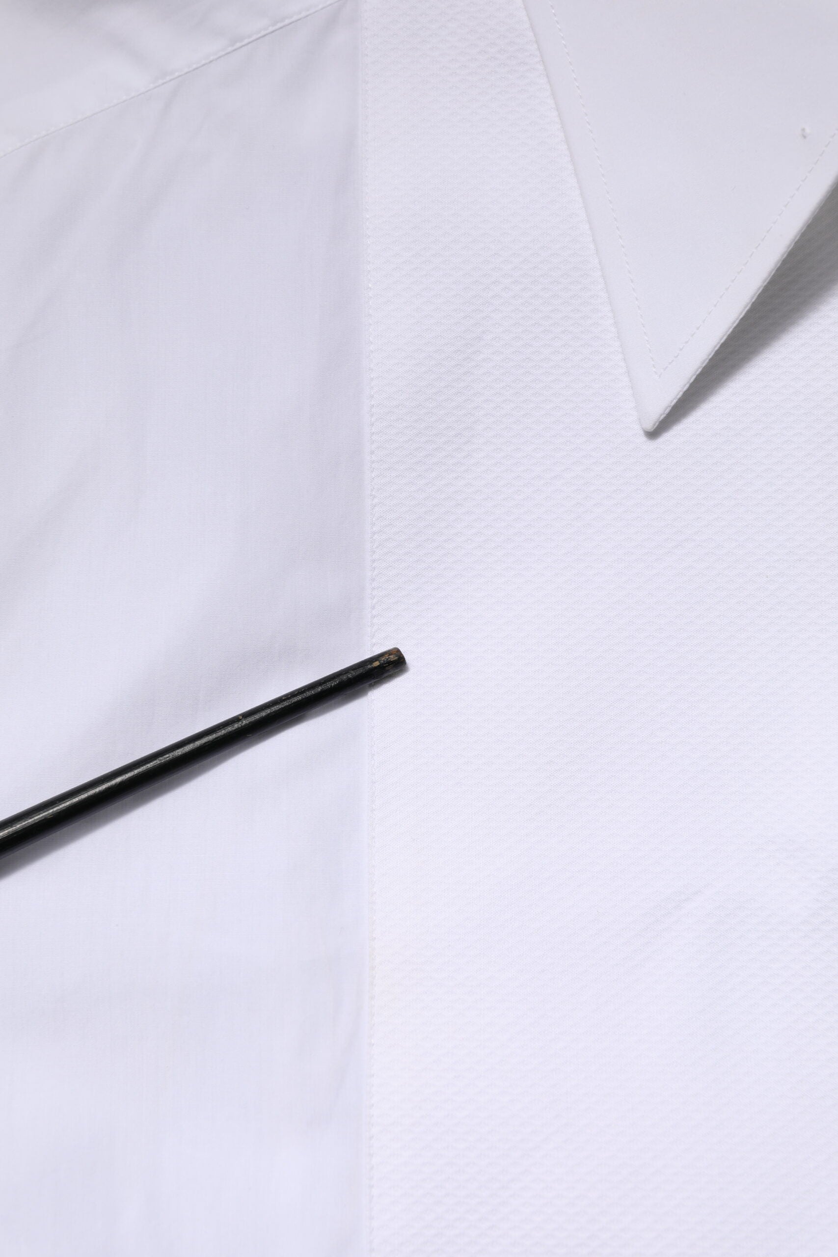 White Cotton Collared Long Sleeves Shirt Top