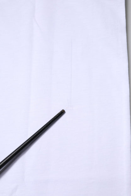 White Cotton Goodluck 2023 Crew Neck T-shirt