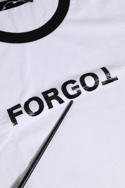 White Cotton Crew Neck Cropped Top T-shirt