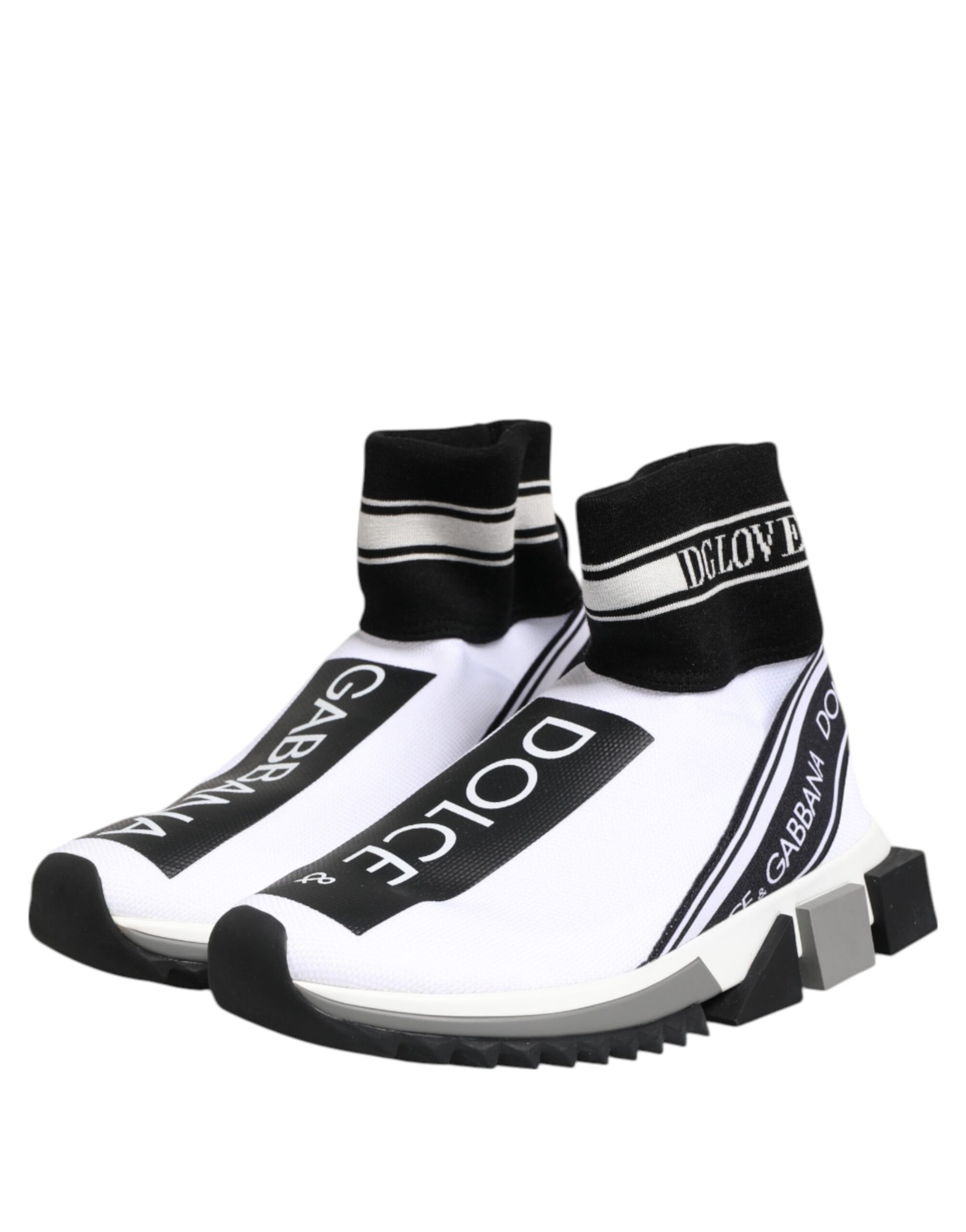White Black Sorrento Socks Sneakers Shoes