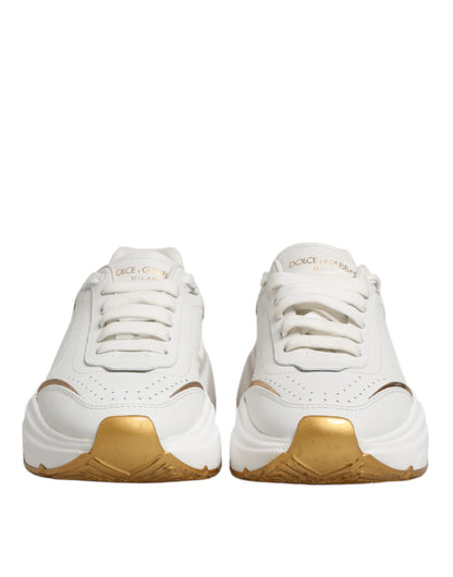 White Gold DAYMASTER Leather Sneakers Shoes