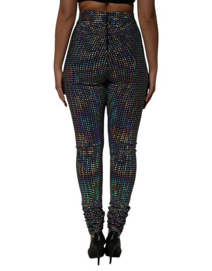 Multicolor Sequined Leggings Trouser Pants