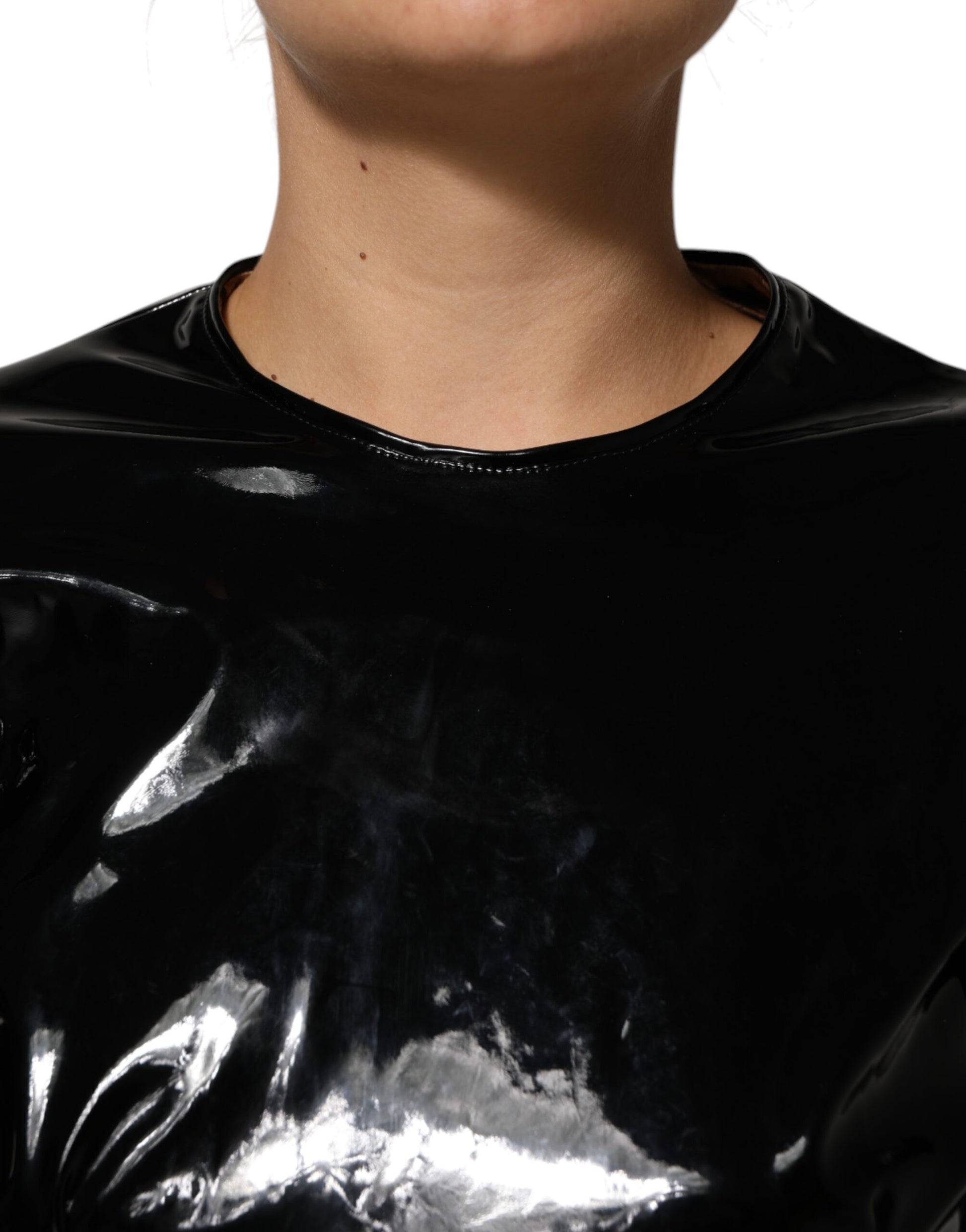 Black Bodycon Sheath Puff Sleeve Mini Dress