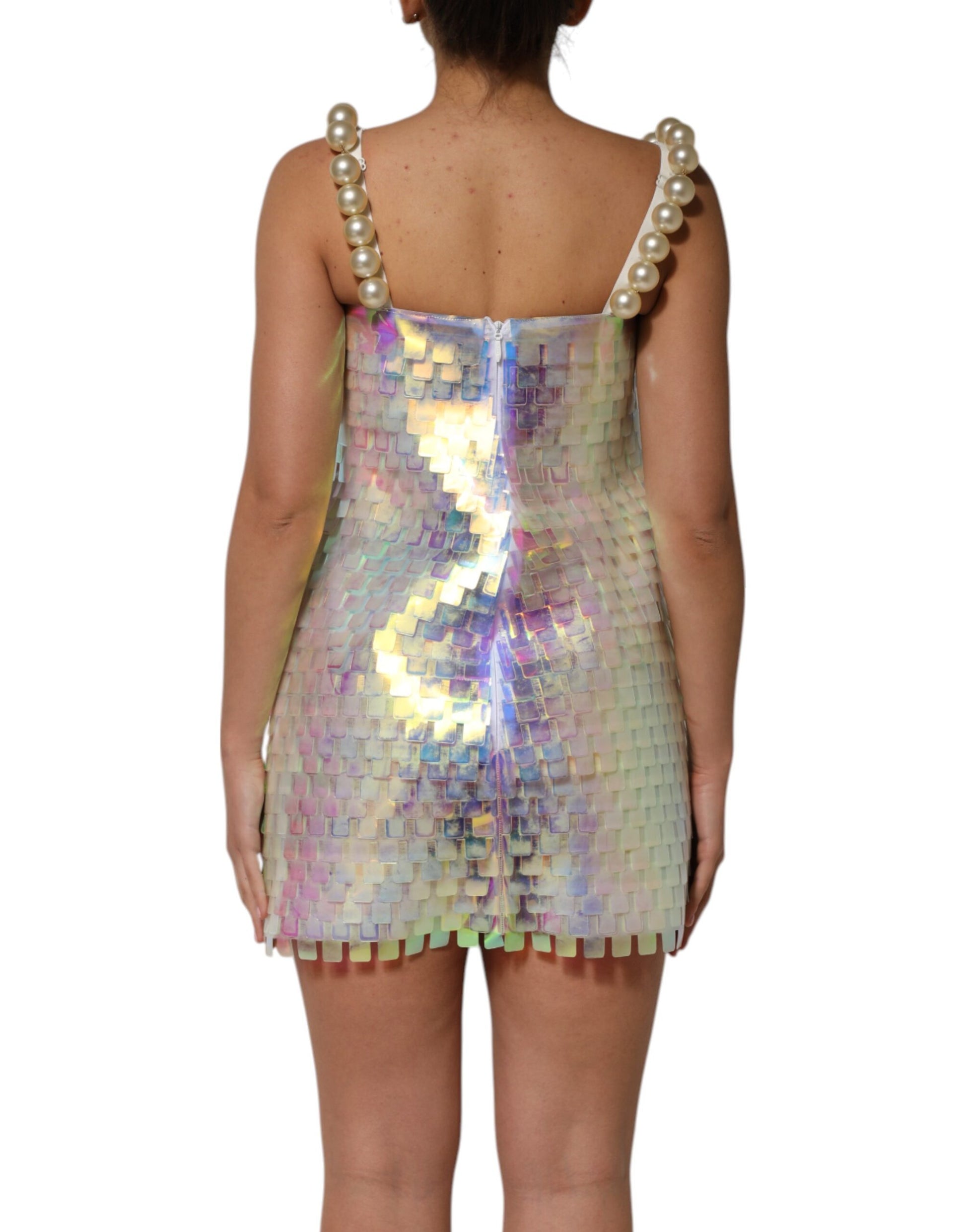 Multicolor Sequin Holographic Mini  Dress