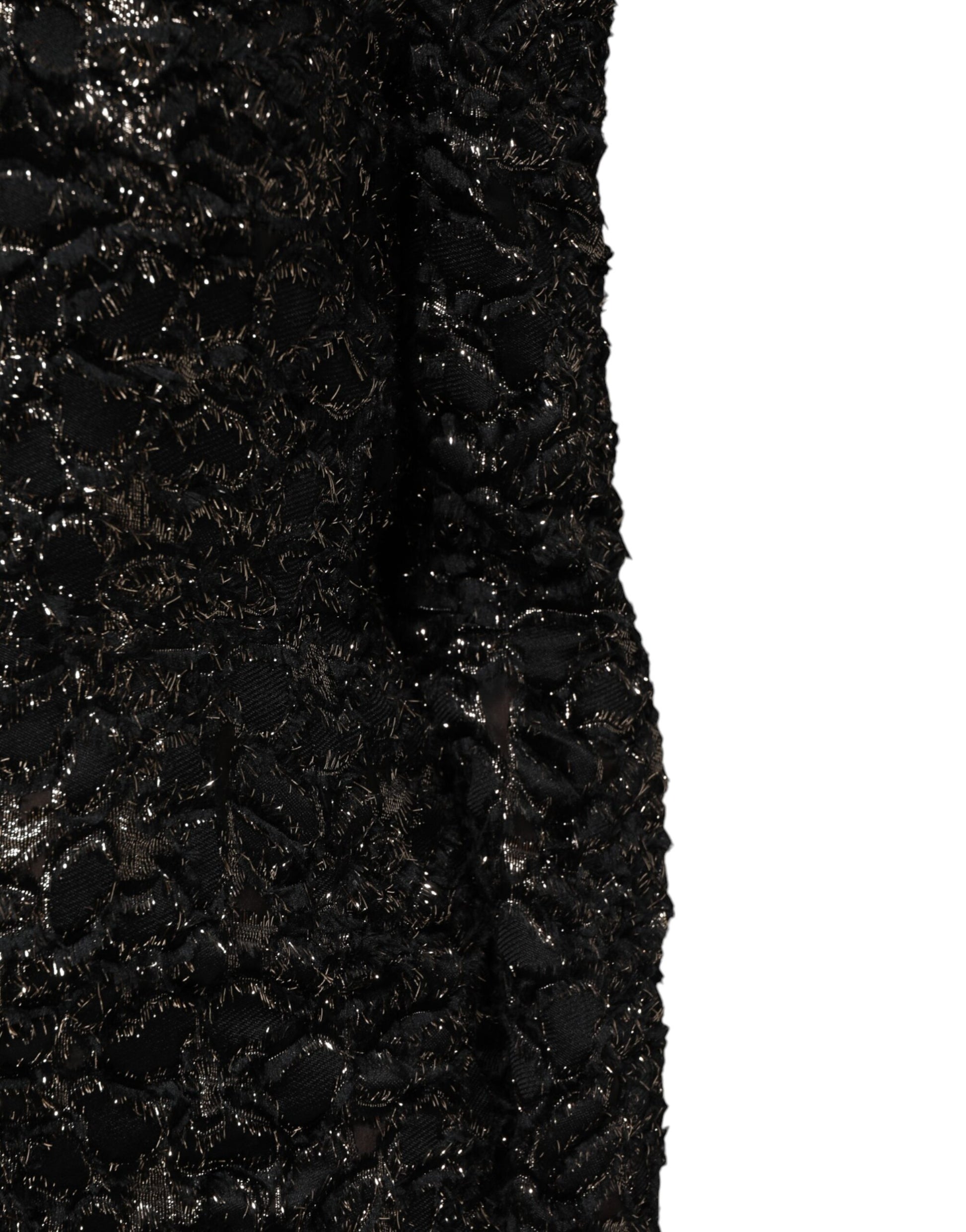 Black Sequin Bouclé Tweed Sheath Dress