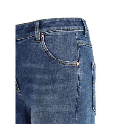 Blue Cotton Skinny Jeans