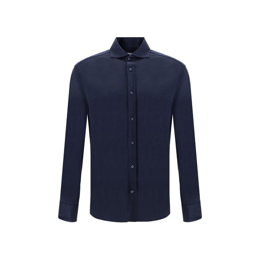 Blue Silk Shirt