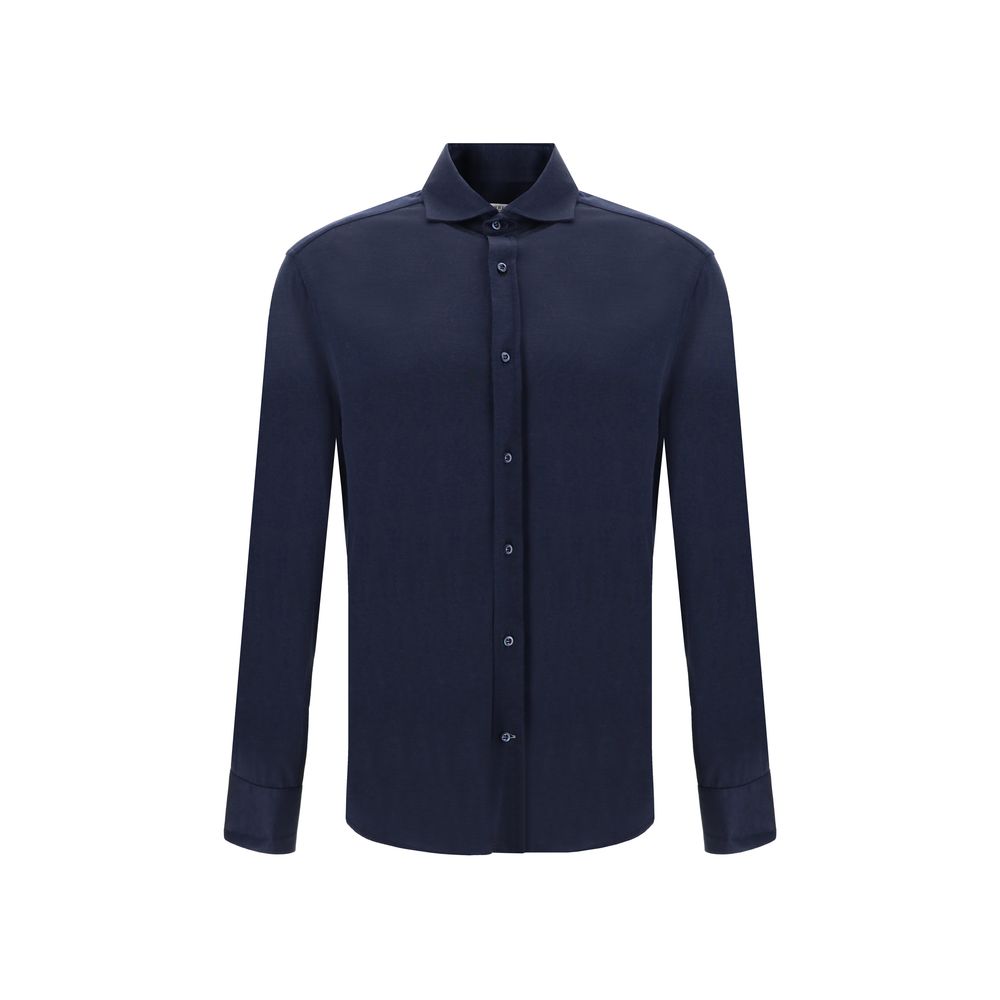 Blue Silk Shirt