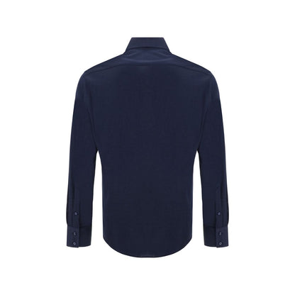 Blue Silk Shirt