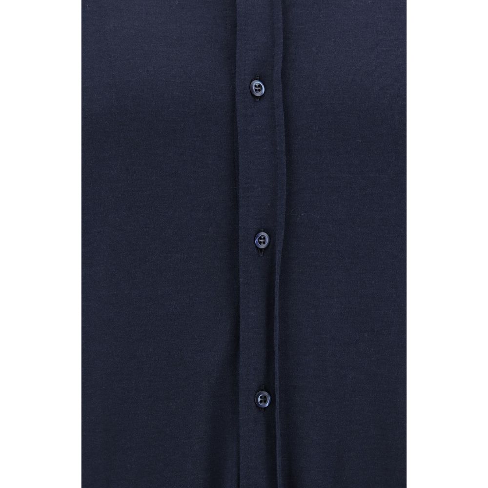 Blue Silk Shirt