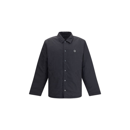 Black Nylon Bomber