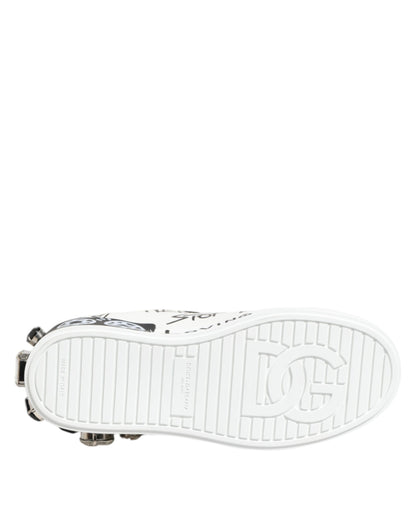 White Portofino Crystal Sneakers  Shoes