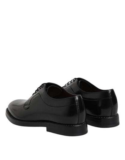 Black Calf Leather Lace Up Dress Shoes