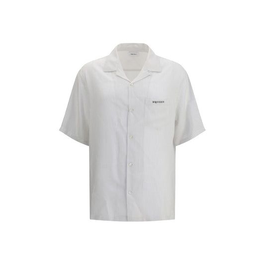 White Viscose Pattern Shirt