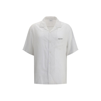 White Viscose Pattern Shirt