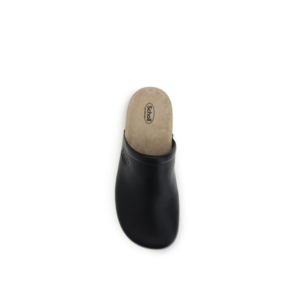 Black Calf Leather Bos Taurus Mules