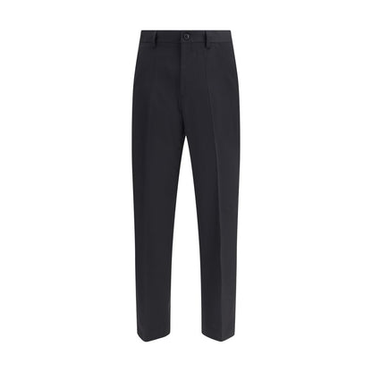 Black Fleece Wool Chino Pants