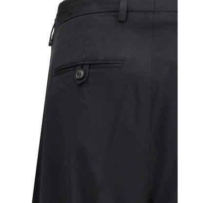 Black Fleece Wool Chino Pants