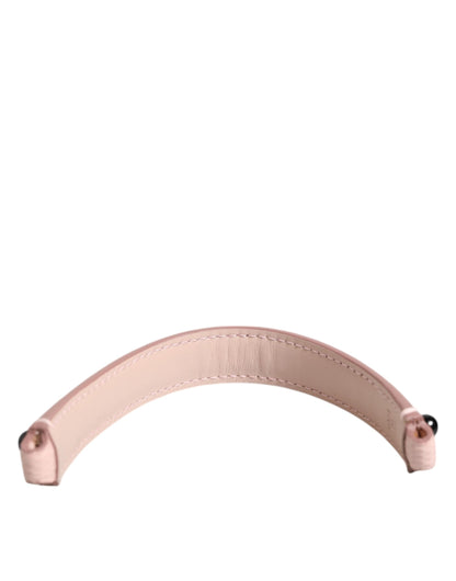 Light Pink Embellished Leather Bag Handle  Shoulder Strap