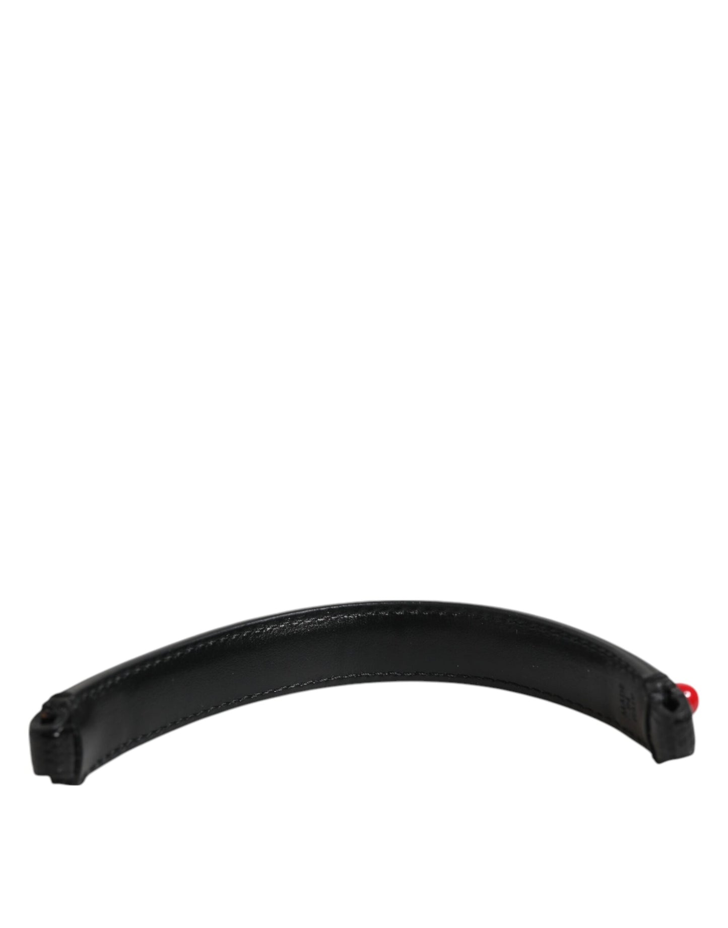 Black Embellished Leather Bag Handle Women Shoulder Strap