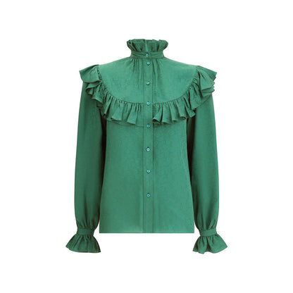 Green Silk Blouse