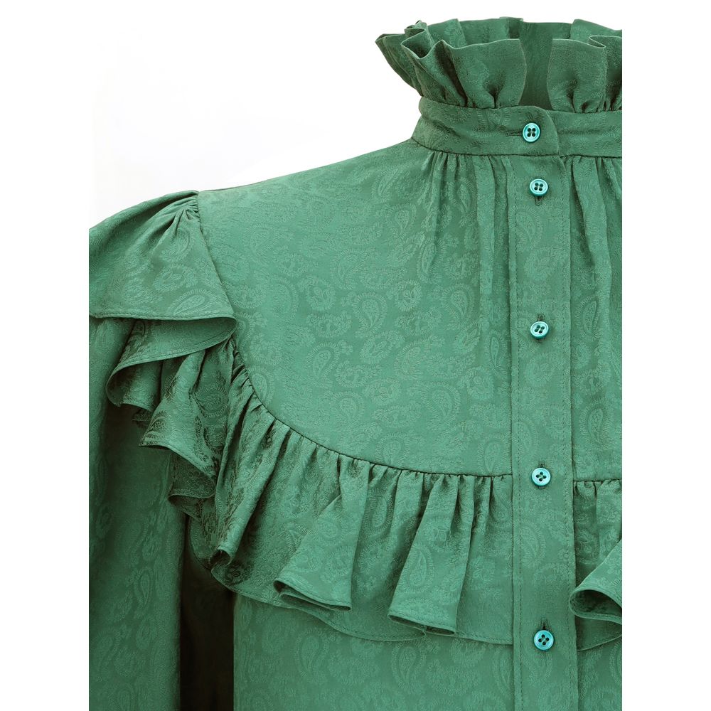 Green Silk Blouse